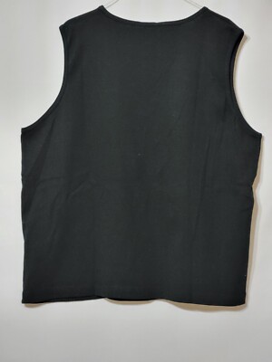 NWTS DEREK HEART WOMEN'S 2X SLEEVELESS BLACK TOP SHIRT TANK
