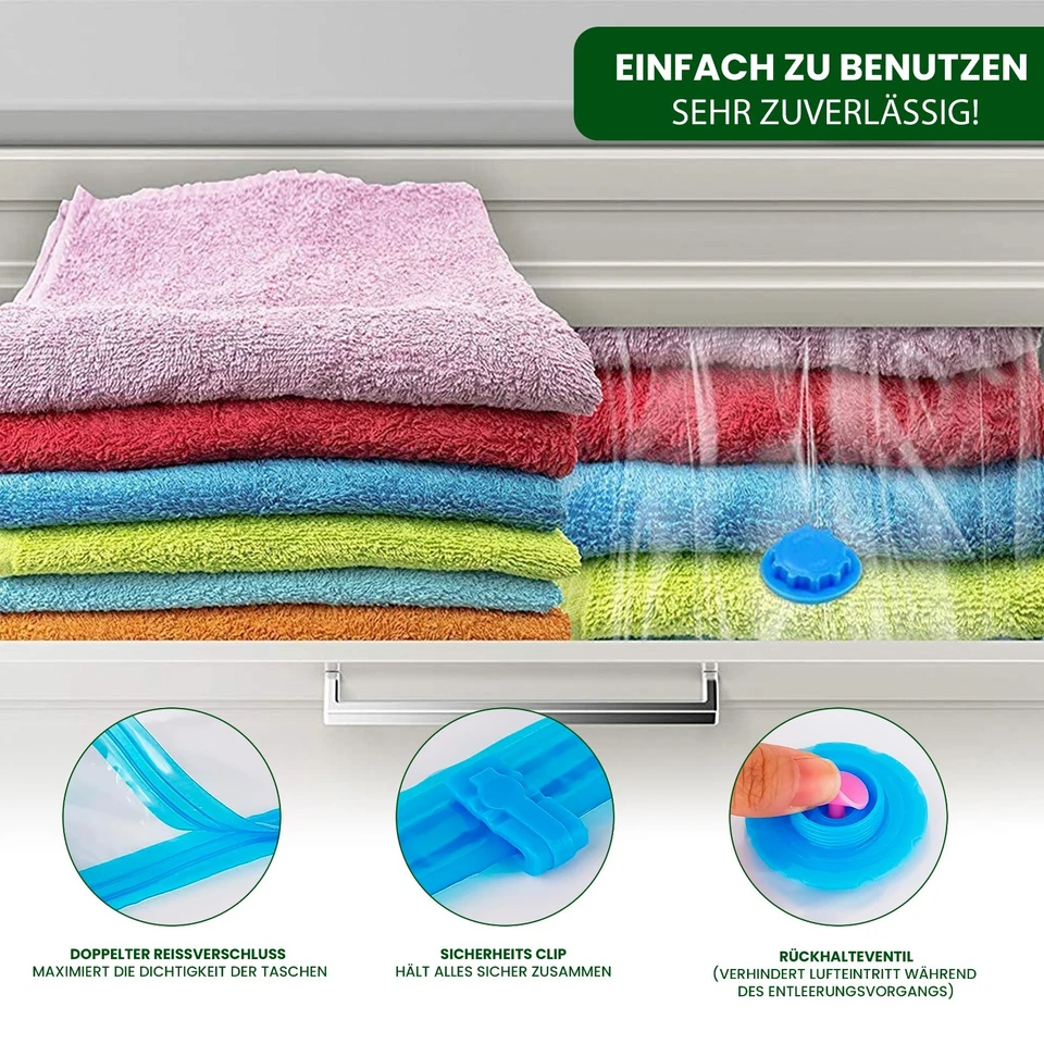 Vakuumbeutel Aufbewahrungsbeutel Kleiderbeutel Vakuum Vacuum Beutel für Kleidung - Bild 4 von 4