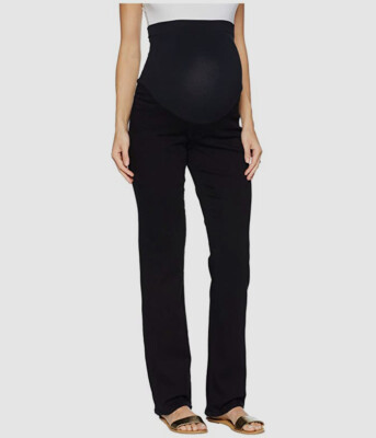 $375 NYDJ Women's Black Maternity Skinny Straight Fit Denim Jeans