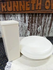 Set Of 2, Almond Tupperware Divided Storage Container & Cheese Keeper