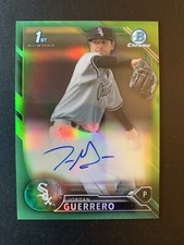 2016 Bowman Chrome Jordan Guerrero Green Refractor Auto Autograph  CPA-JGU /99