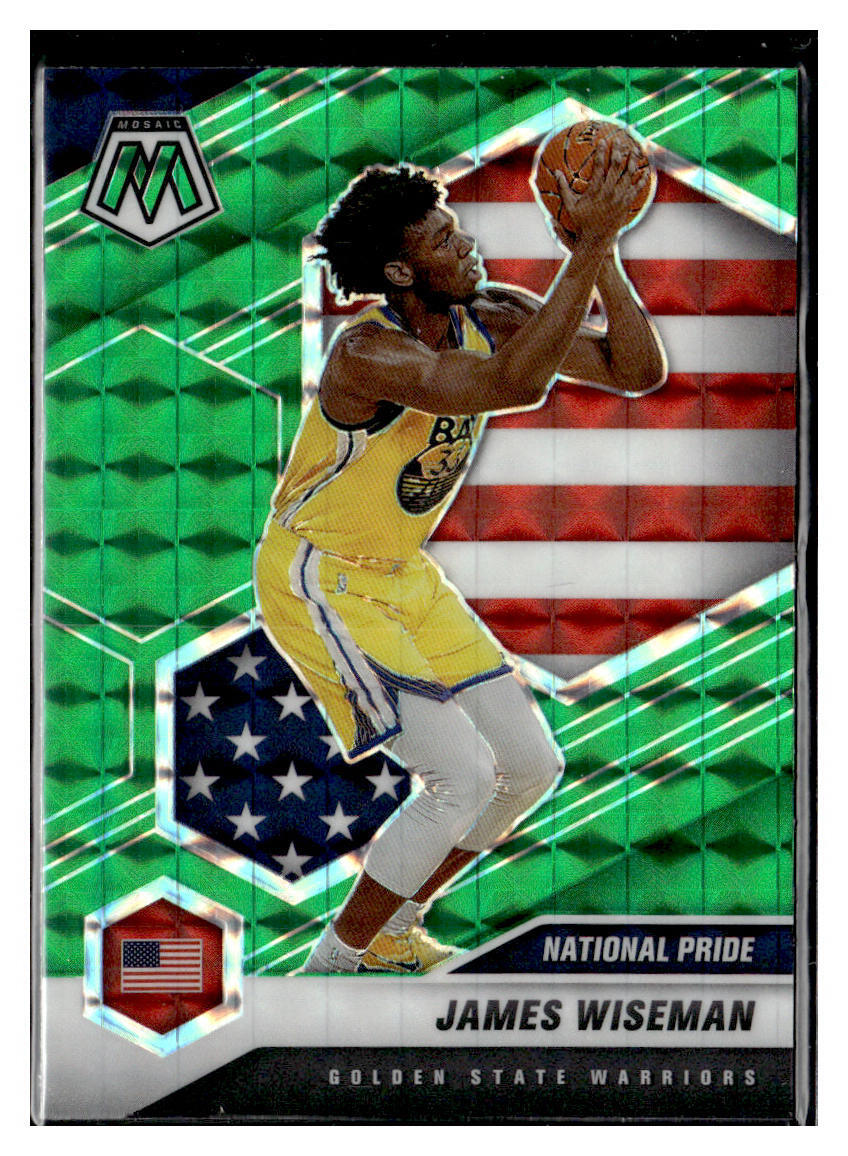 2020 Panini Mosaic #260 James Wiseman Green Prizm RC
