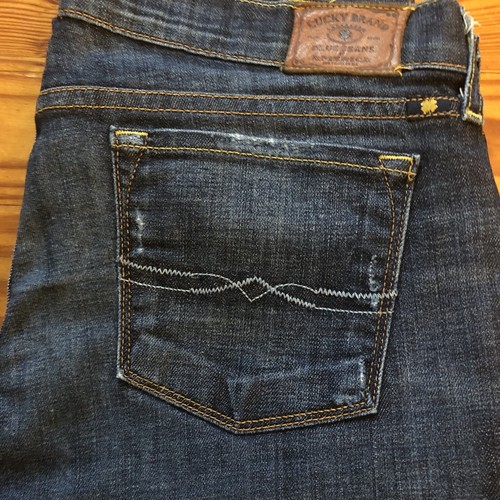Jeans da donna blu Lucky Brand ZOE gamba dritta lavaggio medio taglia 10/30 - Foto 5 di 11