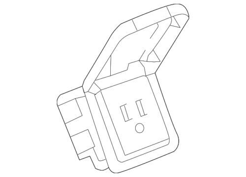 Toma de corriente de 12 voltios para Cadillac, Chevrolet, GMC 2014-2024 (N/P 84590447)