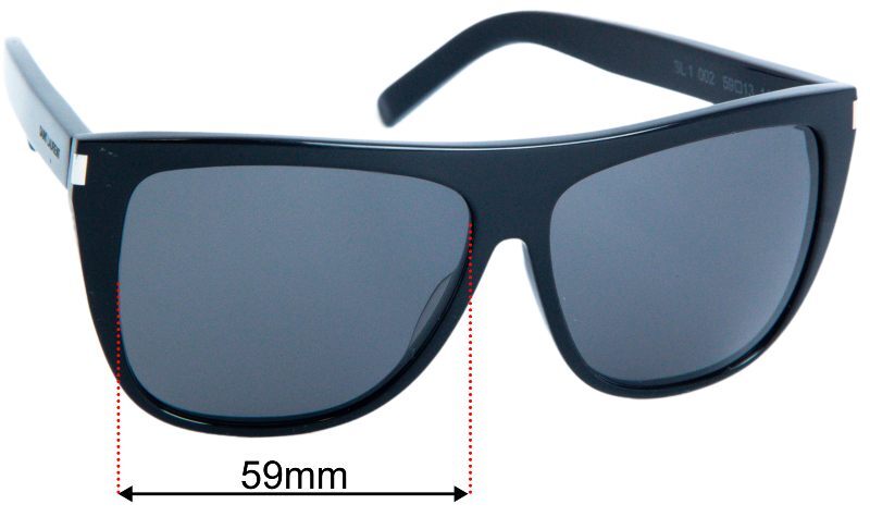 Lenti occhiali da sole di ricambio SFx si adattano a Yves Saint Laurent SL 1 59 mm di larghezza