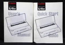Canon Bubble Jet Printer BJ-10sx User's Manual and Quick Start Guide