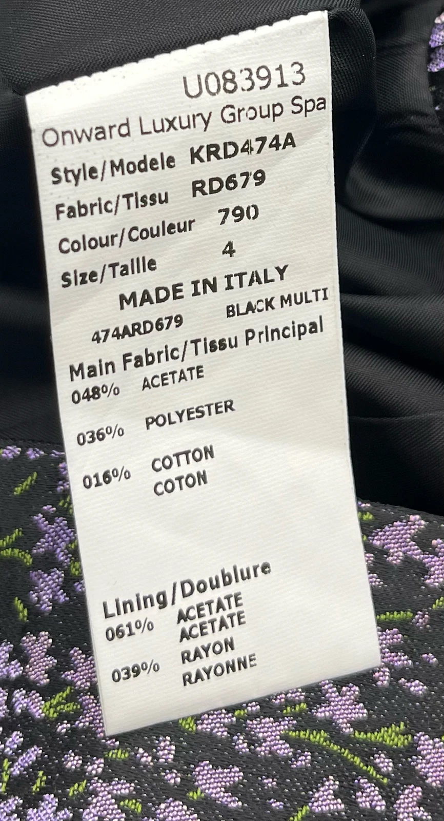 Abito Michael Kors nero stampa floreale orlo plissettato linea A tg 4