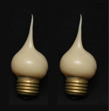 2 --  7.5 Watt Hand Dipped CHAMPAGNE Silicone BULBS -- fits standard sockets