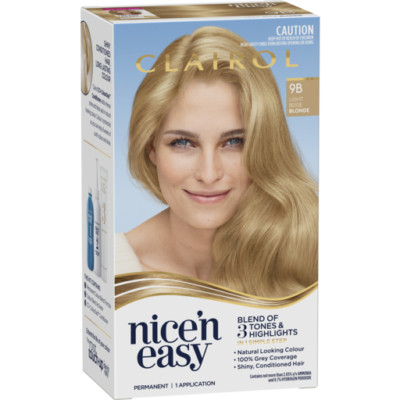 Clairol Nice N Easy 9B Light Beige Blonde Permanent Hair Colour