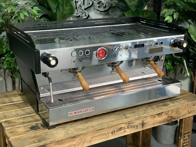 LA MARZOCCO LINEA PB 3 GROUP BLACK & TIMBER ESPRESSO COFFEE MACHINE CUSTOM CAFE