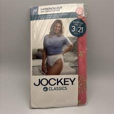 True Vintage 2003 Jockey Classics 1 French Cut 100 Cotton Underwear Sz 10 Blue