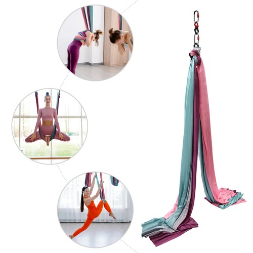5M Aerial Yoga Hammock Strap for Leg Splits and Stretching - Elastic Yoga Belt