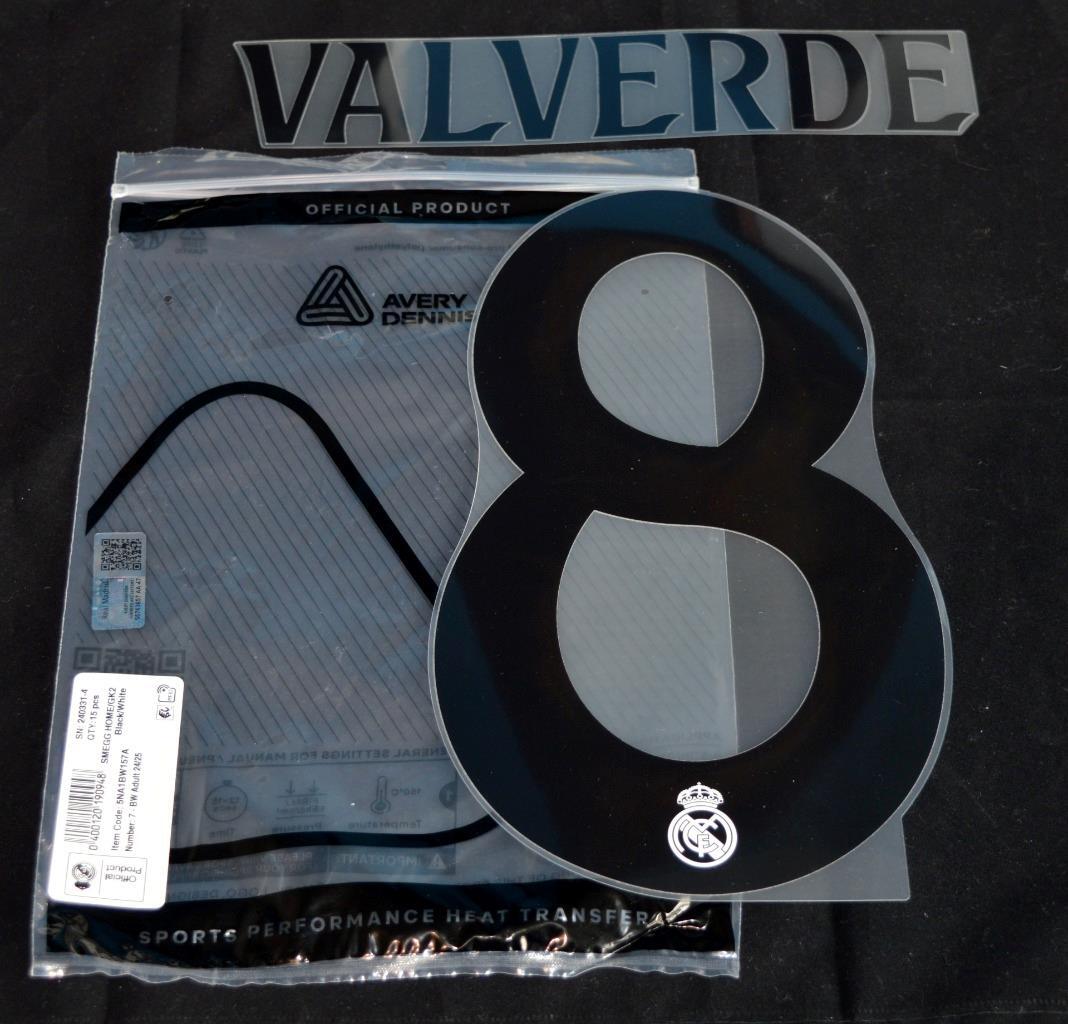 Official Real Madrid valverde 8 2024/25 Football Name/Number