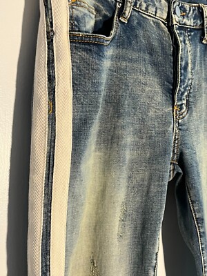 mnmi Men's Cutoff Jeans Distressed Frayed Short Hem 33 25