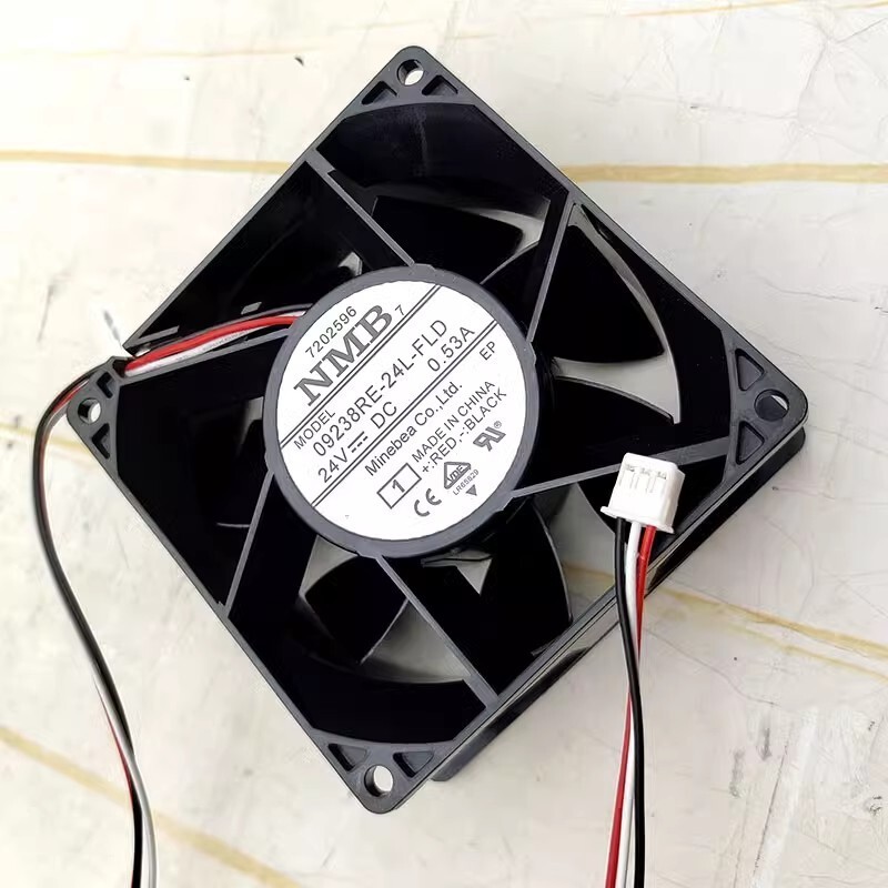 NMB 09238RE-24L-FLD DC24V 0.53A 9238 9CM 3-Wire Inverter Cooling Fan