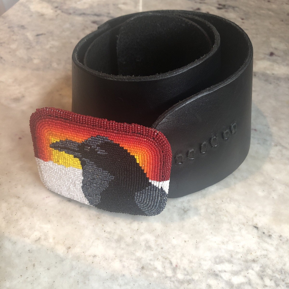 Rare Marcus Amerman Native American Art Choctaw Artist Crow Beaded