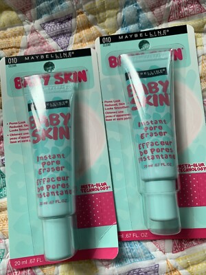 Maybelline Baby Skin Instant Pore Eraser Primer 0.67OZ Lot of 2
