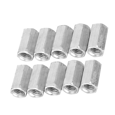 10pcs M8 Long Rod Nut Standoff Threaded Fasteners For Industrial Use