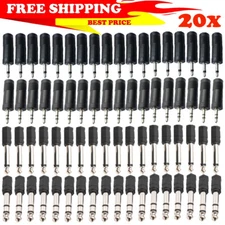20x 6.35 Male to 3.5 Female Adapter Microphone 3.5mm 6.5mm Jack Audio Converter