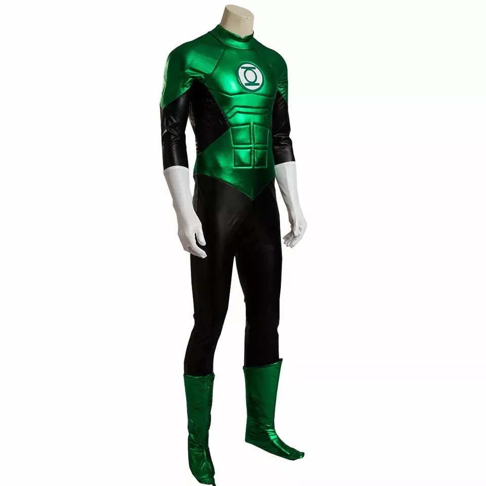 NEW HZYM Green Lantern Cosplay Costume Full Suit Halloween Custom Made - Image 3 of 4