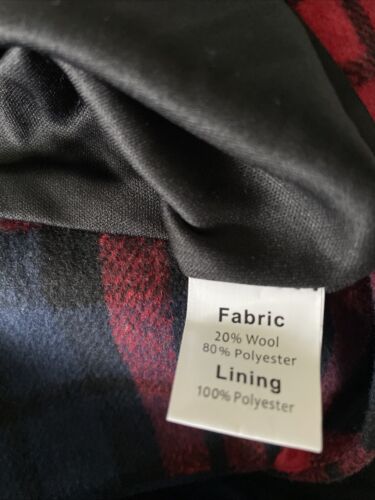Womens High Waist Red Navy Tartan Plaid Check Short Mini Skirt Size XL - Picture 7 of 8