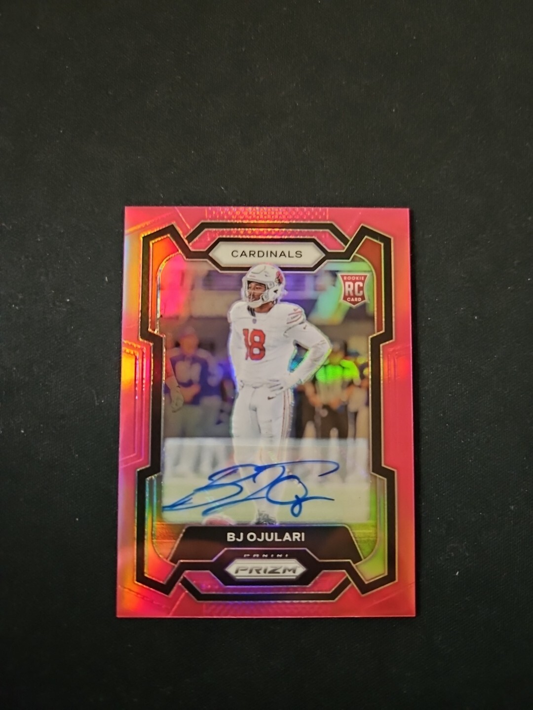 2023 BJ Ojulari Prizm Pink Rc Rookie Auto #301 Cardinals