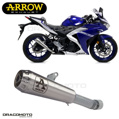 ARROW Marmitta Pro-Race Nichrom Dark Omologata Per Yamaha YZF R3 (15-18) E MT-03 (16-17) - Ricambio Originale - 4