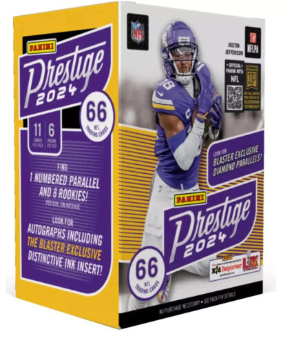 2 BOXEN 2024 Panini Prestige Football Blaster Box NFL Sealed 6 Packs 66 Cards ea - Bild 2 von 6