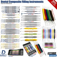 Dental Composite Filling Instruments Spatula  Plugger Titanium Gold Tips