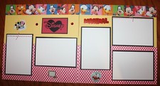 Disney scrapbook pages 2 each 12 x 12 Handmade photo ready Theme Park