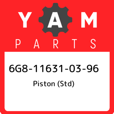 6G8-11631-03-96 Yamaha Piston (std) 6G8116310396, New Genuine OEM 
