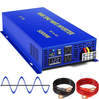XYZ INVT 5000 Watt Solar Pure Sine Wave Inverter 48V DC to AC 120v for Home Car