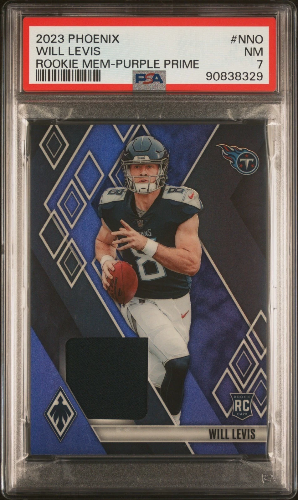 Will Levis Panini Phoenix Rookie Memorabilia #NNO Purple Prime