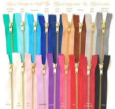 3 5 10 pcs Metal Teeth Closed End Zippers -10",12",14",16" inch zipper, Gauge 3