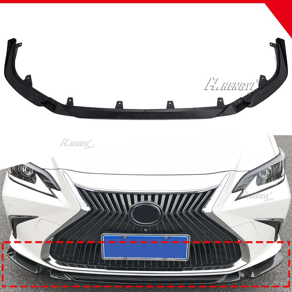 Front Lip Splitter Gloss Black Painted For Lexus ES300h ES350 2018