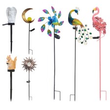 Garden Solar Ornament Sun Bird Light Up LED Lantern Statue Figurine Decor Patio