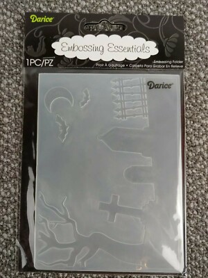 Darice Embossing Essentials Folder 1218-129 Graveyard Scene Craft Scrapbooking