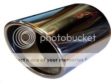 For Volvo V60 110X180MM ROUND EXHAUST TIP TAIL PIPE  STAINLESS STEEL WELD ON