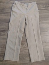 alfred dunner Pants 8 Tan Brushed Finish Flat Front Elastic Waist Pull On