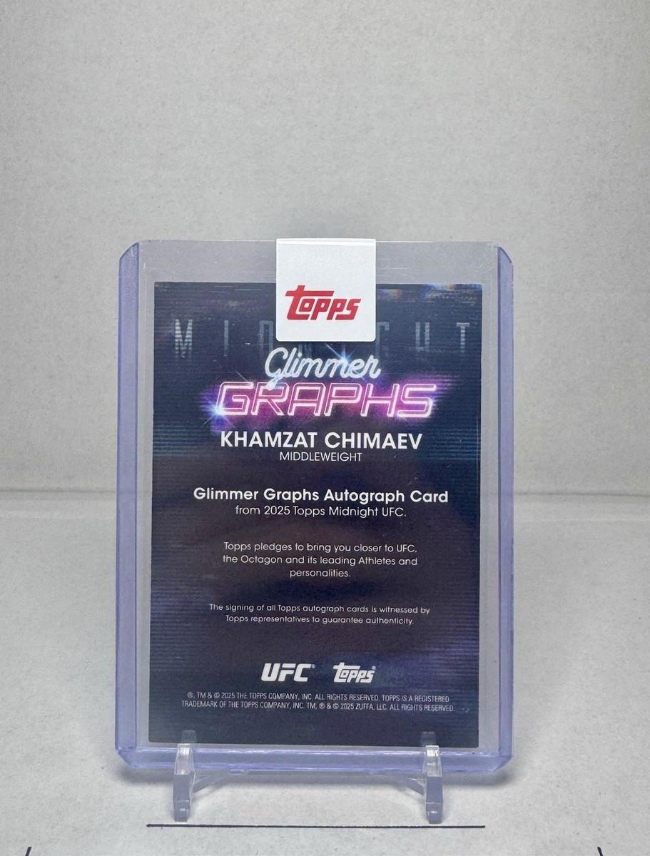 2025 Topps Midnight UFC Glimmer Graphs Auto Khamzat Chimaev
