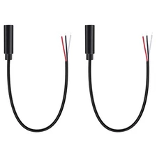 Fancasee 2-Pack 3.5mm 1/8" Female Jack to Speaker Wire Bare Pigtail TRS... 