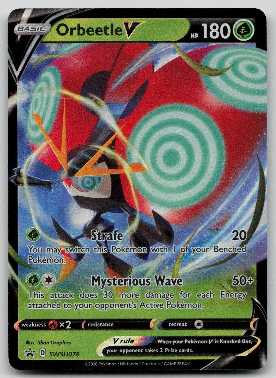 Orbeetle V 020/185 (NM) - SWSH04: Vivid Voltage - Ultra Rare - Pokemon TCG