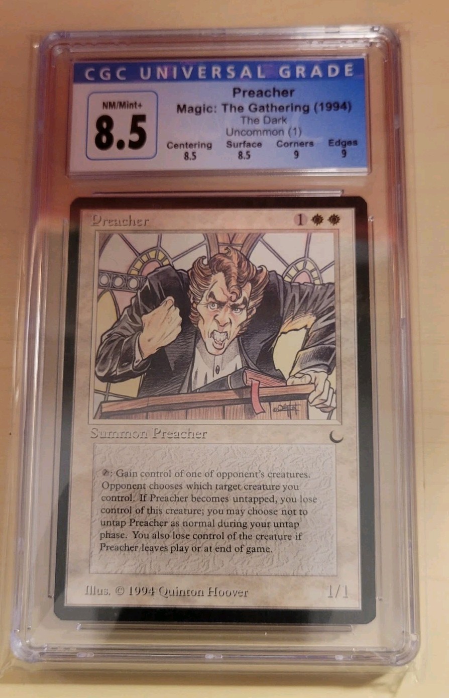 Mtg PREACHER CGC 8.5 quad+ The Dark Reserve List -Argo-