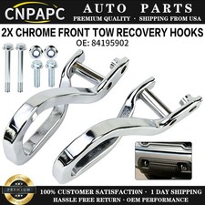 Front Chrome Tow Recovery Hooks W Bolts For Gmc Sierra 1500 2019-2026 84195902