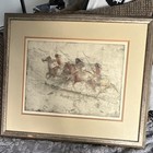Mary Anne Lehman 'Warriors' Artist's Proof  Signed Print Horses Landscape 1971 — photo 7