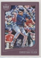 2019 Panini Diamond Kings Short Print Plum Framed Christian Yelich #138 9o3