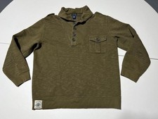 Polo Ralph Lauren Boys Large 14-16 Shawl Collar Military Pullover Sweater