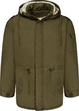 Kam Sherpa Lined Parka Style Warm Winter Coat - Army Green