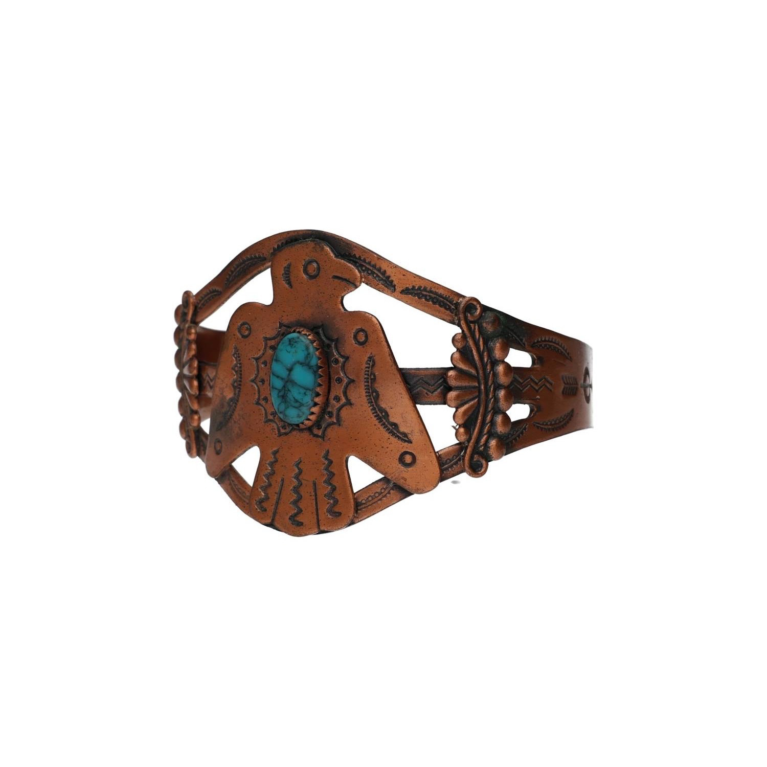 Native American Navajo Solid Copper Thunderbird C… - image 12