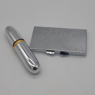 Silver Coloured Compact Mirror & Atomiser (H15)